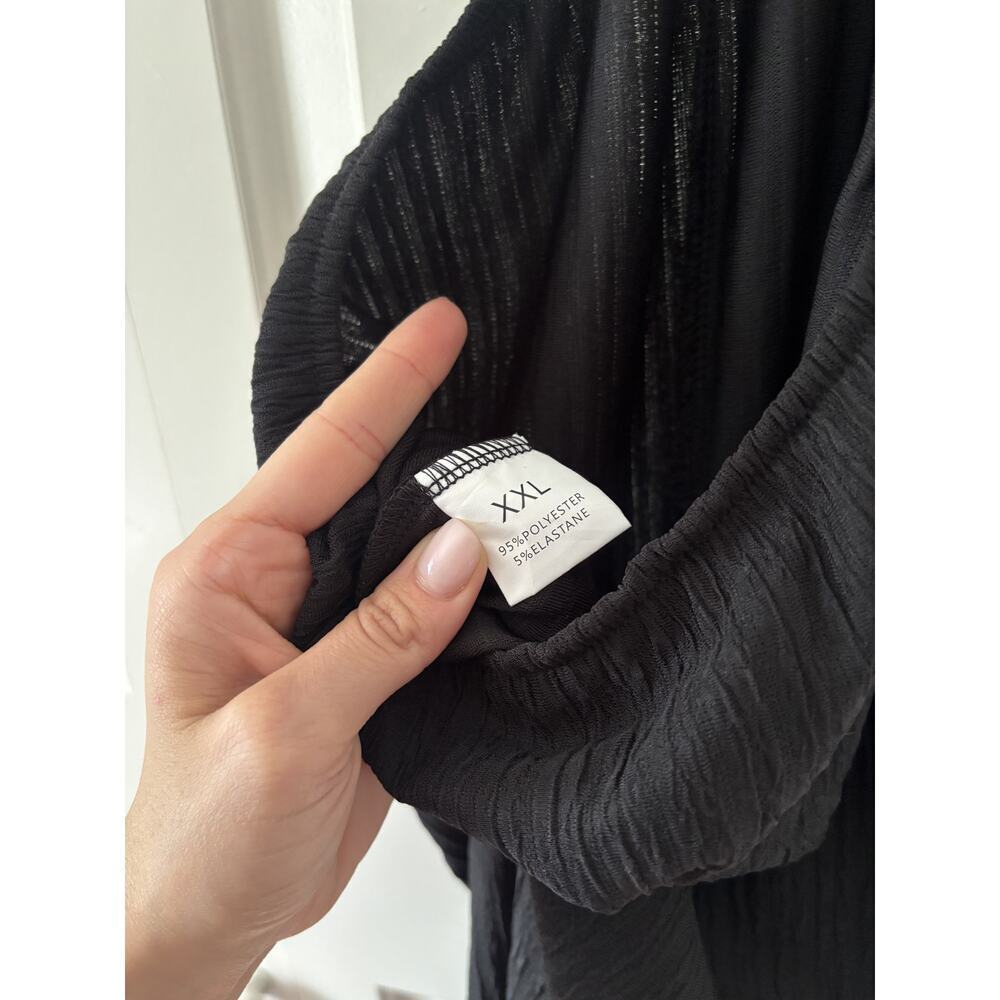 Black Halter Neck Crinkle Jumpsuit XXL - Picture 5 of 8